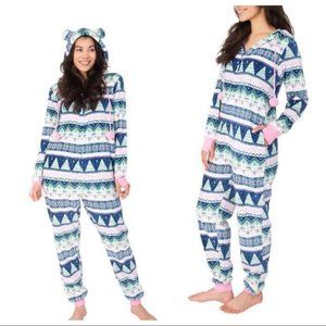 Munki Munki Ladies' Plush One Piece Onesie Pajamas